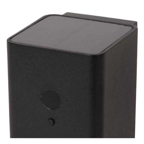 Lucide RAMIN - Wall light Indoor/Outdoor- Solar - LED Dim. - 1x1W 2850K/3150K - IP54 - Day/Night Sensor - Black - detail 1